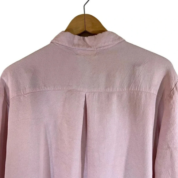 Soft Surroundings Light Pink Button Up Shirt XL Long Sleeves Career Office Work - Picture 4 of 7